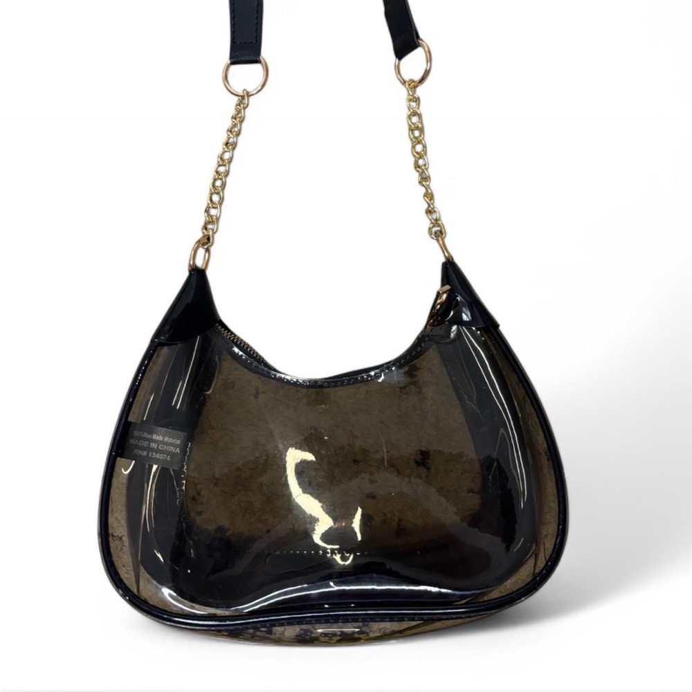 Black shoulder bag! See through!